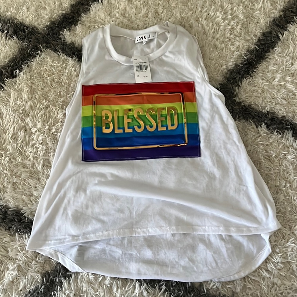 “Blessed” Rainbow Tank top
